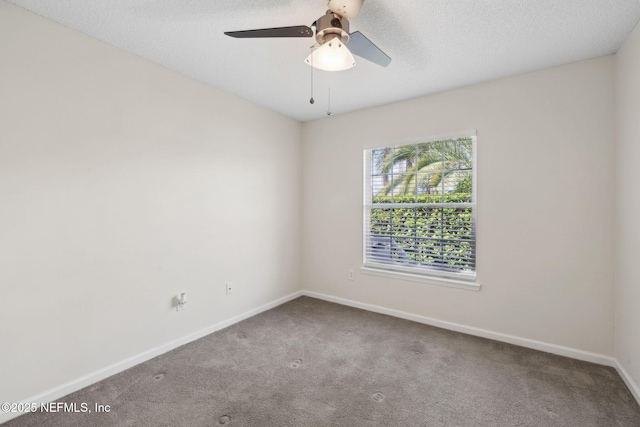 4458 Deep River Way E, Jacksonville, FL 32224 - carpeted spare room featuring a ceiling fan and a textured ceiling