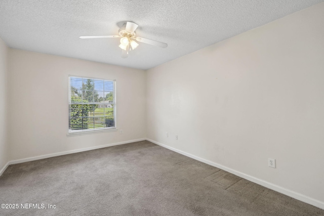 4458 Deep River Way E, Jacksonville, FL 32224 - carpeted empty room featuring a ceiling fan and a textured ceiling