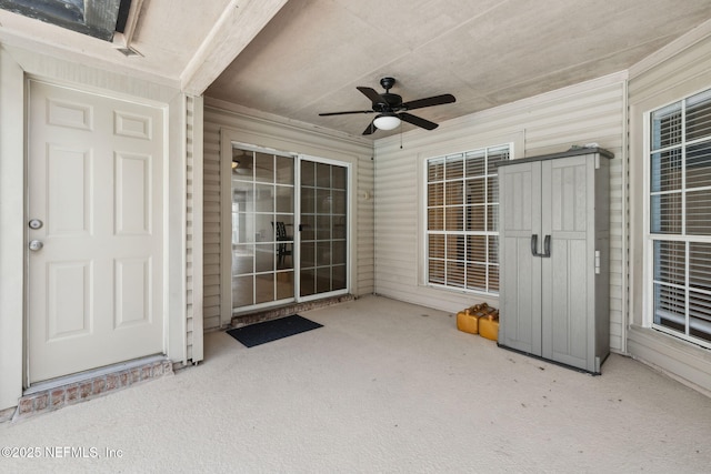 4458 Deep River Way E, Jacksonville, FL 32224 - view of patio / terrace featuring ceiling fan