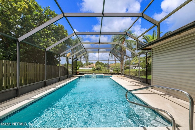 4458 Deep River Way E, Jacksonville, FL 32224 - view of swimming pool featuring a patio and a lanai