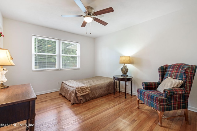 3130 Honeywood Dr, Jacksonville, FL 32277 - bedroom with wood finished floors, baseboards, and ceiling fan