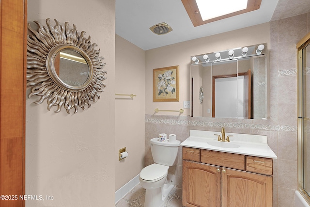 3344 Queen Ann Ln, Jacksonville, FL 32257 - full bath featuring tile patterned flooring, tile walls, and vanity