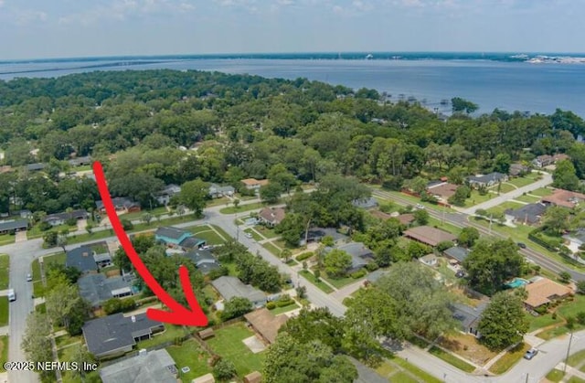 3344 Queen Ann Ln, Jacksonville, FL 32257 - aerial view of property and surrounding area featuring a large body of water and nearby suburban area