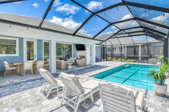 843 Windley Dr, Saint Augustine, FL 32092 - swimming pool featuring an outdoor living space and a patio