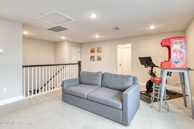 843 Windley Dr, Saint Augustine, FL 32092 - carpeted living area with recessed lighting and baseboards