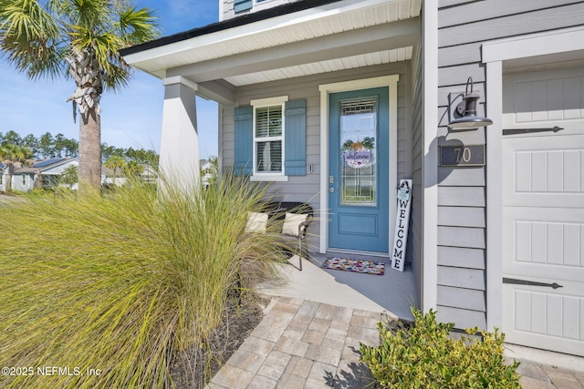 70 Creekmore Dr, Saint Augustine, FL 32092 - view of exterior entry featuring covered porch