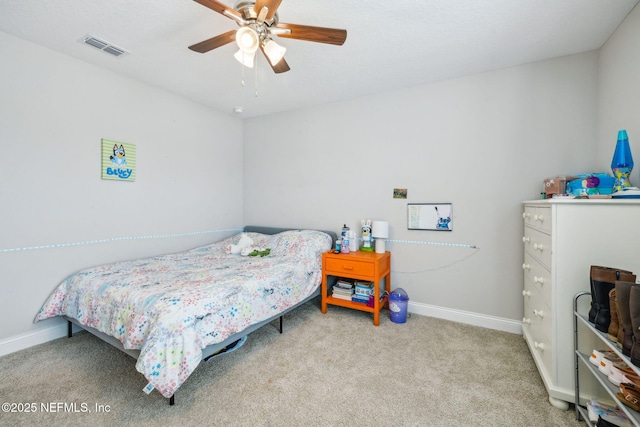 70 Creekmore Dr, Saint Augustine, FL 32092 - bedroom with carpet and ceiling fan