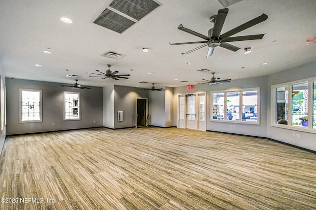 70 Creekmore Dr, Saint Augustine, FL 32092 - empty room featuring light wood-style flooring, recessed lighting, and ceiling fan