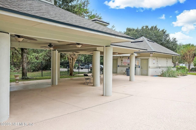 2007 Hollington Dr, Jacksonville, FL 32246 - view of patio featuring a ceiling fan and a carport