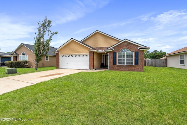 2064 Frogmore Dr, Middleburg, FL 32068 - ranch-style home featuring an attached garage, concrete driveway, and brick siding