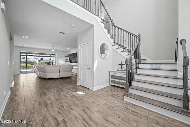 83 Tortola Way, Saint Johns, FL 32259 - stairs featuring wood finished floors and ceiling fan