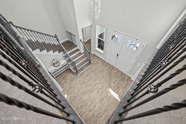 83 Tortola Way, Saint Johns, FL 32259 - foyer with a towering ceiling, wood finished floors, and stairs