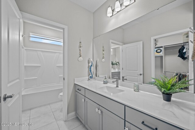 83 Tortola Way, Saint Johns, FL 32259 - bathroom featuring vanity, tile patterned floors, and tub / shower combination