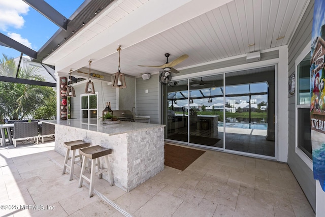 83 Tortola Way, Saint Johns, FL 32259 - view of patio featuring glass enclosure and ceiling fan
