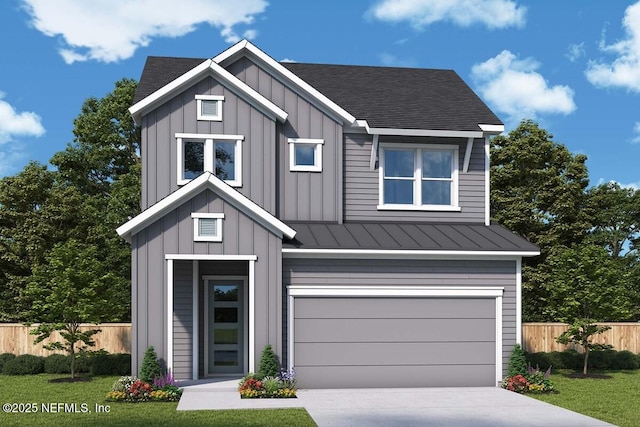 96 Grayling Dr, Ponte Vedra, FL 32081 - view of front of home featuring an attached garage, board and batten siding, driveway, and a shingled roof