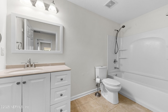 1101 Chokee Pl, Saint Augustine, FL 32092 - bathroom featuring vanity, tile patterned flooring, toilet,  shower combination, and baseboards