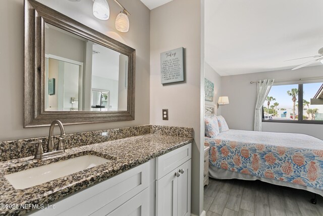 97 Village Las Palmas Cir, Saint Augustine, FL 32080 - bedroom with a sink and light wood-type flooring