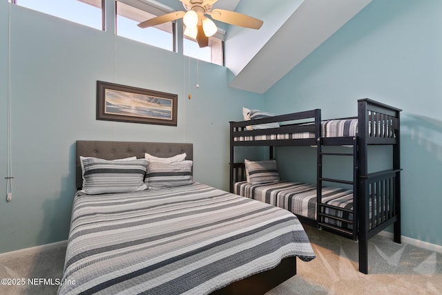 97 Village Las Palmas Cir, Saint Augustine, FL 32080 - bedroom with carpet, baseboards, and ceiling fan