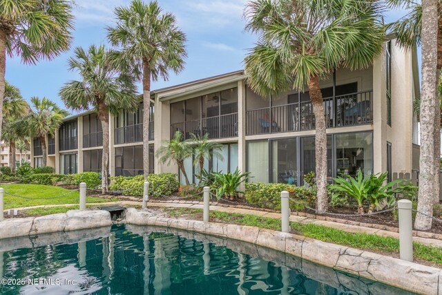 97 Village Las Palmas Cir, Saint Augustine, FL 32080 - outdoor pool featuring ceiling fan
