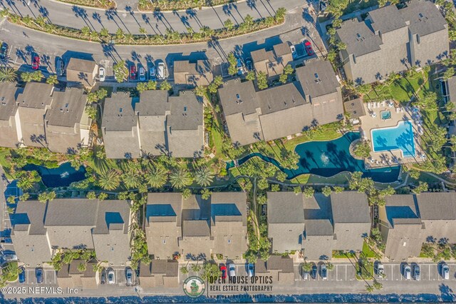 97 Village Las Palmas Cir, Saint Augustine, FL 32080 - aerial perspective of suburban area featuring a pool area