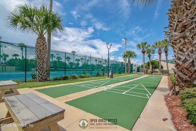 97 Village Las Palmas Cir, Saint Augustine, FL 32080 - surrounding community with shuffleboard and a tennis court