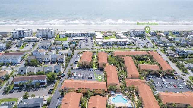 108 Laguna Villas Blvd Unit D22, Jacksonville Beach, FL 32250 - bird's eye view of unending shoreline and a pool area