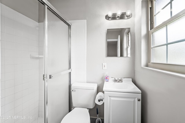 10836 Hawaii Dr S, Jacksonville, FL 32246 - full bathroom featuring vanity, a shower stall, and toilet