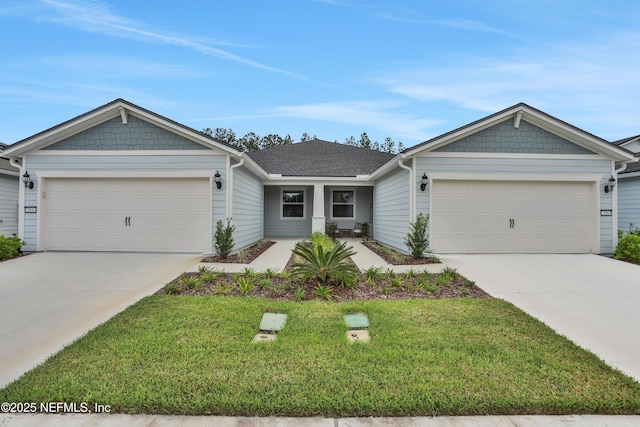 564 Jubilee Cir, Yulee, FL 32097 - view of front facade with concrete driveway, a garage, and a front yard