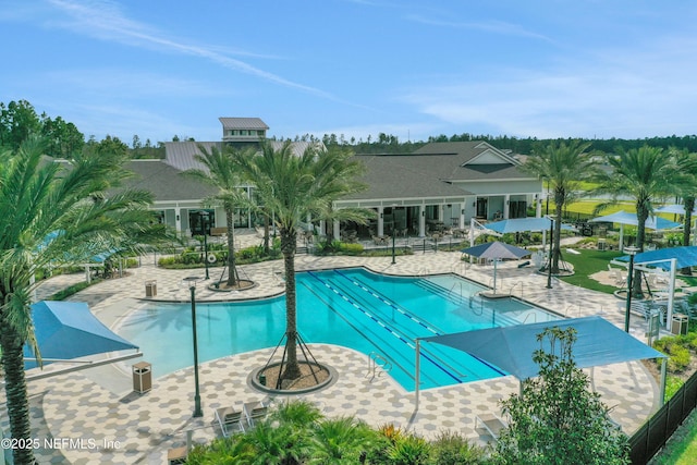 564 Jubilee Cir, Yulee, FL 32097 - community pool featuring a patio