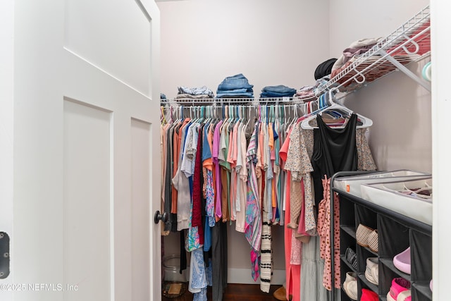 6228 Blue Marlin Dr, Keystone Heights, FL 32656 - walk in closet featuring wood finished floors