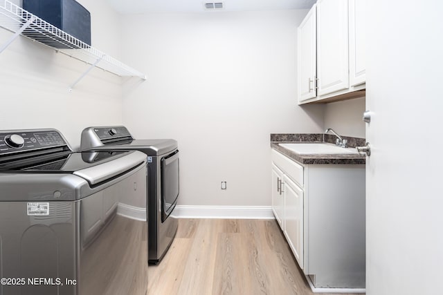 18 Myrtle Brook Bnd, Ponte Vedra, FL 32081 - washroom with washer and dryer, light wood-style flooring, cabinet space, and baseboards