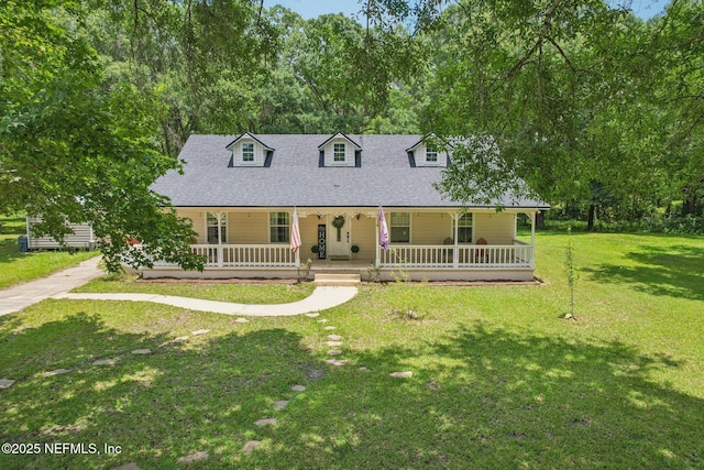 2443 SE 150th St, Starke, FL 32091 - view of front of property with a porch, roof with shingles, and a front lawn