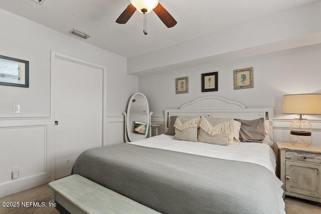 416 Margaret St, Neptune Beach, FL 32266 - carpeted bedroom featuring a ceiling fan