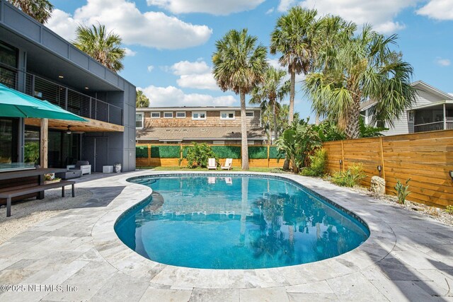 248 11th St, Atlantic Beach, FL 32233 - view of pool with a fenced backyard and a patio