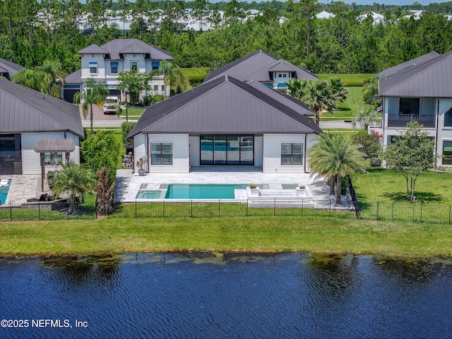 97 Marquesa Cir, Saint Johns, FL 32259 - rear view of house featuring a water view, a patio area, and a fenced backyard