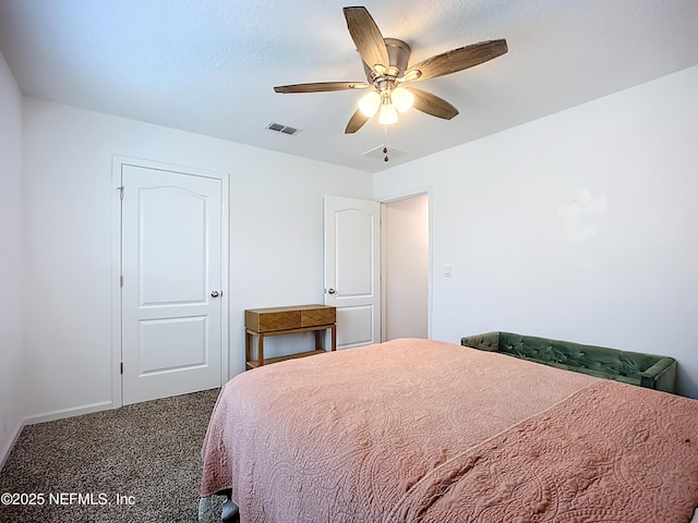 65274 Forest Glen Ln, Yulee, FL 32097 - carpeted bedroom featuring baseboards and ceiling fan