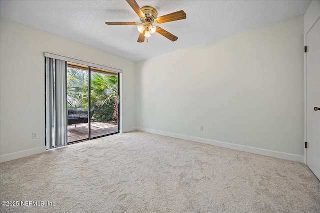 100 Palmera Ct, Ponte Vedra Beach, FL 32082 - carpeted empty room with baseboards, a ceiling fan, and a textured ceiling