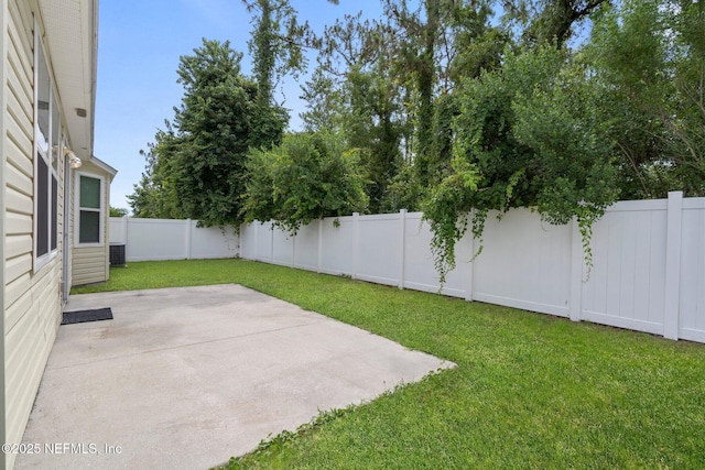 4916 Creek Bluff Ln, Middleburg, FL 32068 - view of yard featuring a patio and central AC unit