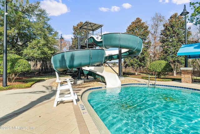 4916 Creek Bluff Ln, Middleburg, FL 32068 - community pool featuring a water slide