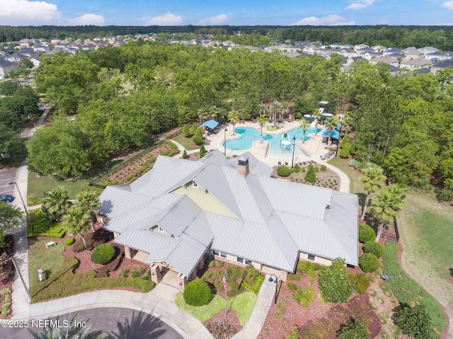 4916 Creek Bluff Ln, Middleburg, FL 32068 - drone / aerial view of a pool area