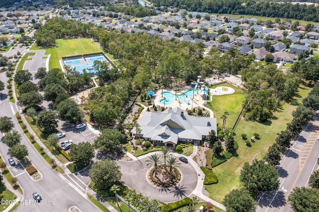 4916 Creek Bluff Ln, Middleburg, FL 32068 - aerial view of property and surrounding area featuring a pool area