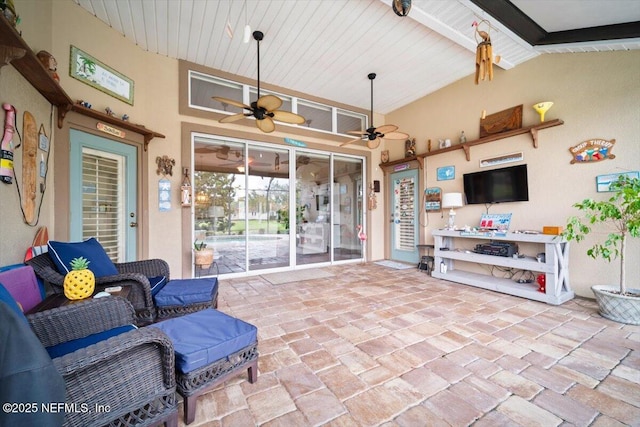 1714 Chatham Village Dr, Fleming Island, FL 32003 - view of patio / terrace featuring a ceiling fan