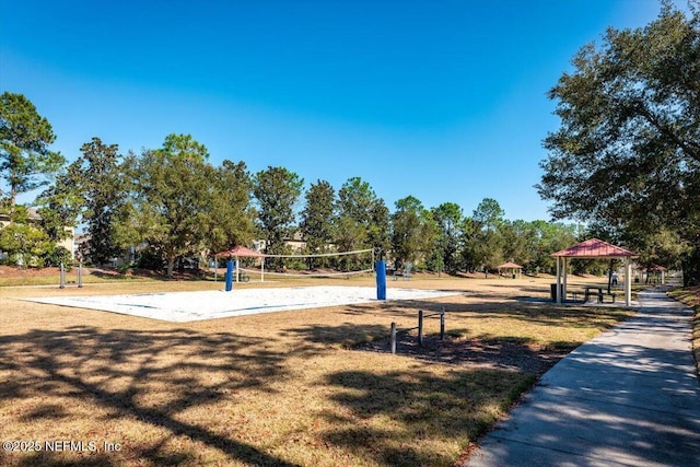 1714 Chatham Village Dr, Fleming Island, FL 32003 - view of home's community with a gazebo, volleyball court, and a yard