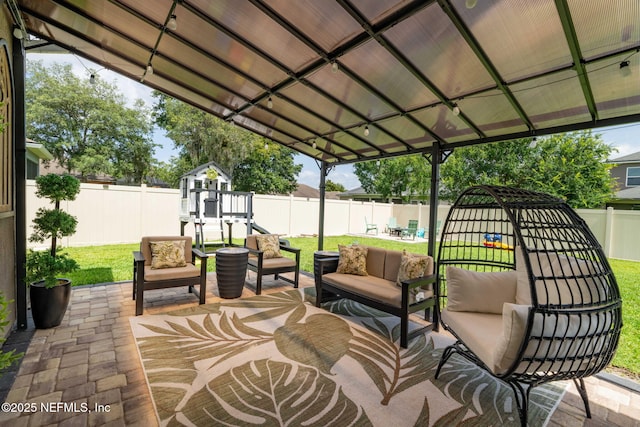 3172 Treeside Ln, Green Cove Springs, FL 32043 - view of patio with outdoor lounge area