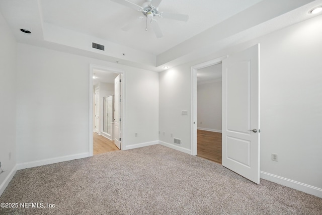 4300 S Beach Pkwy Unit 3214, Jacksonville Beach, FL 32250 - unfurnished room featuring light colored carpet, ceiling fan, baseboards, and recessed lighting