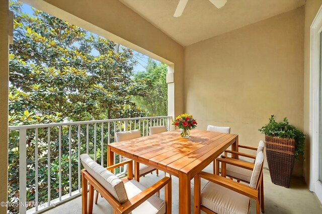 4300 S Beach Pkwy Unit 3214, Jacksonville Beach, FL 32250 - balcony with a ceiling fan