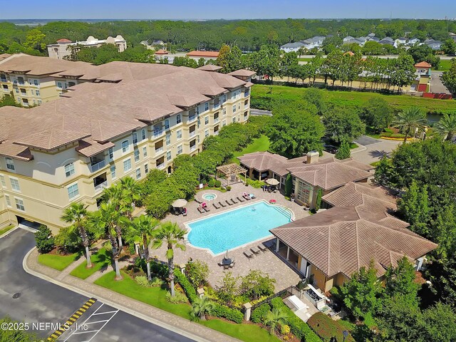 4300 S Beach Pkwy Unit 3214, Jacksonville Beach, FL 32250 - drone / aerial view of a pool area