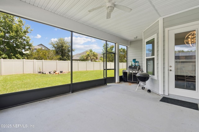 101 Bucktail Ave, Ponte Vedra, FL 32081 - sunroom / solarium with a ceiling fan