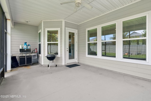 101 Bucktail Ave, Ponte Vedra, FL 32081 - view of patio with a grill and a ceiling fan