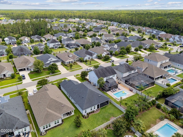 101 Bucktail Ave, Ponte Vedra, FL 32081 - aerial perspective of suburban area with a pool and a forest